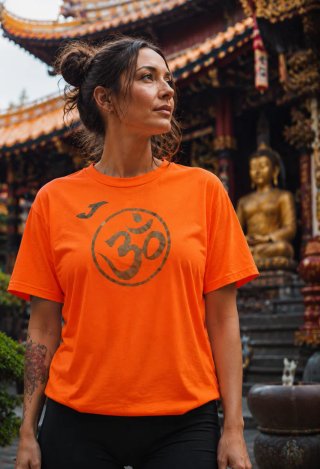 Camiseta Yoga Om Naranja