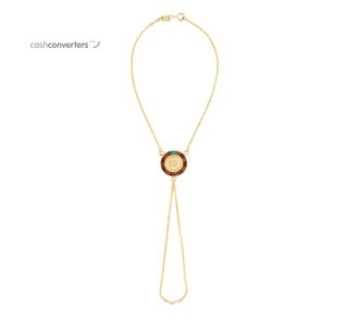manita oro 18k con piedra con circonita