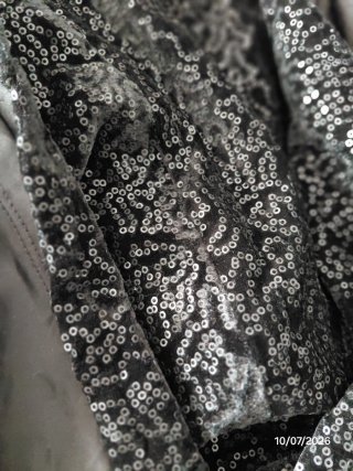 Vestido negro lentejuelas terciopelo