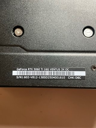 MSI RTX 5060 Ti 16G VENTUS 3X OC