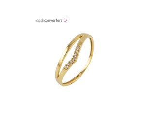 anillo oro 18k con piedra con circonita