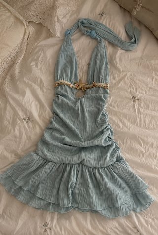 Vestido azul vintage estilo 2000s