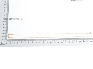 collar oro 18k con piedra con circonita 22cm