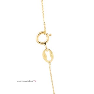 collar oro 18k con piedra con zafiro 22cm