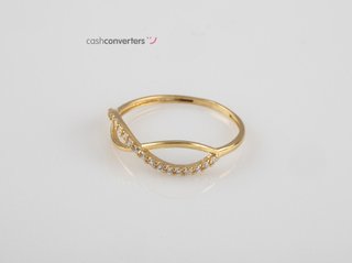 anillo oro 18k con piedra con circonita