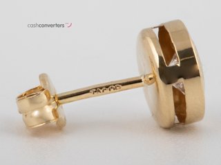 pendientes oro 18k con piedra con circonita