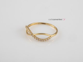 anillo oro 18k con piedra con circonita