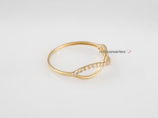 anillo oro 18k con piedra con circonita