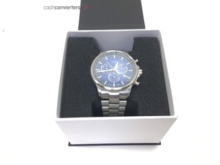 reloj pulsera caballero audi cronógrafo acero inoxidable esfera azul