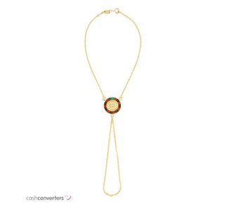 manita oro 18k con piedra con circonita
