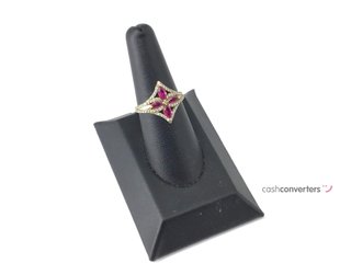 anillo oro 9k con piedra
