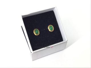 pendientes oro 18k con piedra