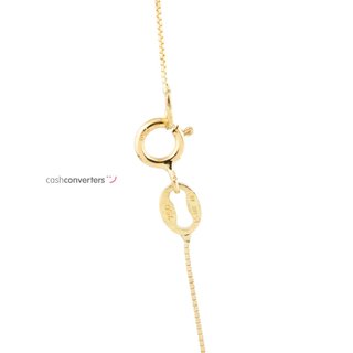 collar oro 18k con piedra con zafiro 22cm