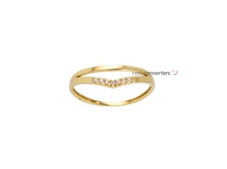 anillo oro 18k con piedra con circonita