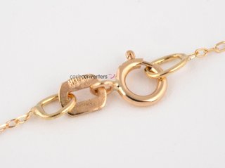 collar oro 18k 22cm