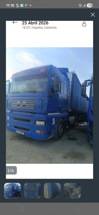Solo camion cabza tractor no remolque camion man 4