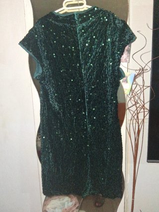 Vestido fiesta lentejuelas verde