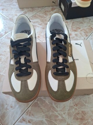 Puma Sneakers Verde Oliva y Blanco