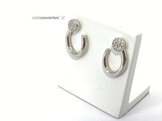 pendientes plata 925mm con piedra con circonita