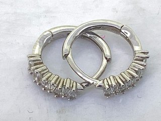 argollas plata 925mm con piedra con circonita