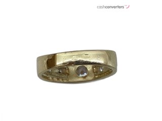 anillo oro 9k con piedra con circonita