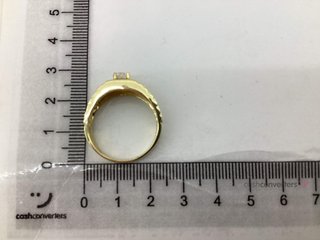 anillo oro 9k con piedra con circonita