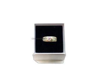 anillo oro 9k con piedra con circonita