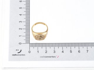 sello oro 18k con piedra con circonita