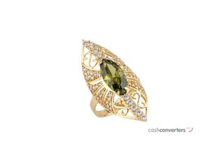 anillo oro 18k con piedra con circonita