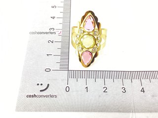anillo oro 18k con piedra con circonita