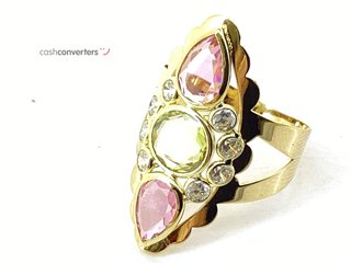 anillo oro 18k con piedra con circonita
