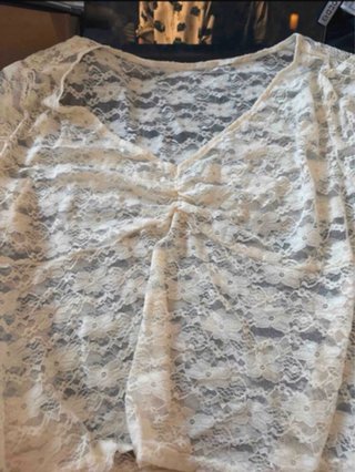Top encaje blanco talla S