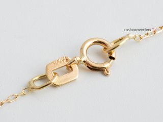 collar oro 18k con piedra con circonita 22cm