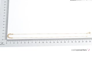 collar oro 18k con piedra con circonita 22cm