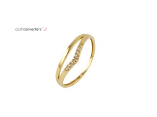 anillo oro 18k con piedra con circonita