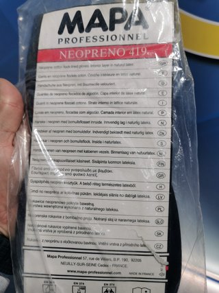 Guantes MAPA neopreno 419 large 8, nuevos