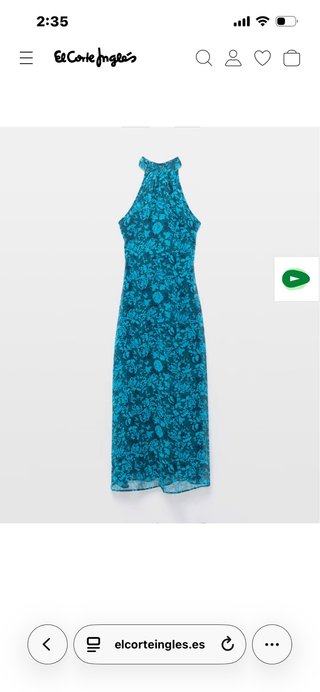 Vestido Greencoast azul y verde azulado nuevo