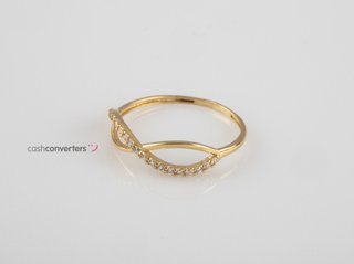 anillo oro 18k con piedra con circonita