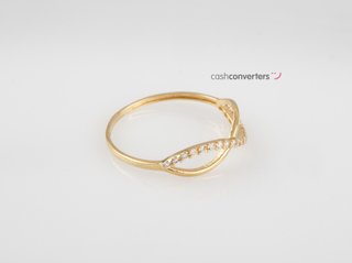 anillo oro 18k con piedra con circonita