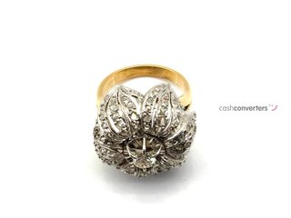 anillo oro 18k con piedra con diamante