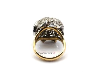 anillo oro 18k con piedra con diamante