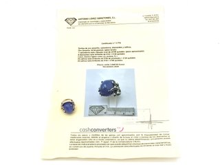 sortija oro 18k con piedra con diamante