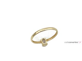 anillo oro 9k con piedra con circonita