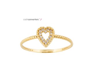 anillo oro 18k con piedra con circonita