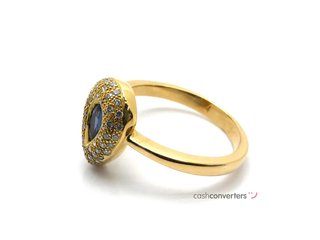 sortija oro 18k con piedra con diamante