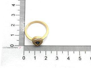 sortija oro 18k con piedra con diamante