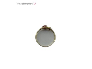 anillo oro 18k con piedra con circonita,rubi