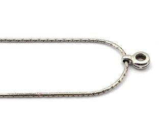 cadena oro 18k con piedra con diamante 26cm