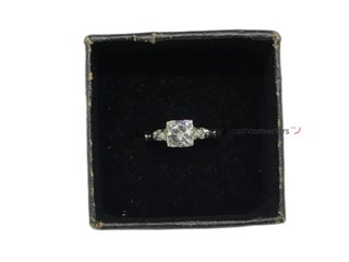 anillo oro 18k con piedra con diamante