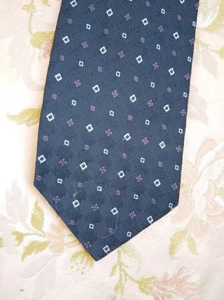 Cravatta Ungaro blu scuro con fantasia